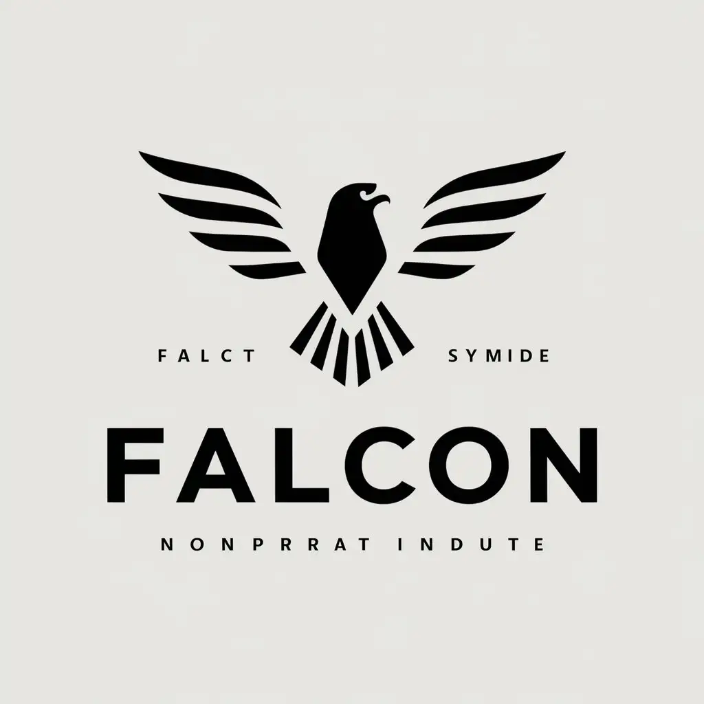 a vector logo design,with the text "falcon", main symbol:falcon,Moderate,be used in Nonprofit industry,clear background