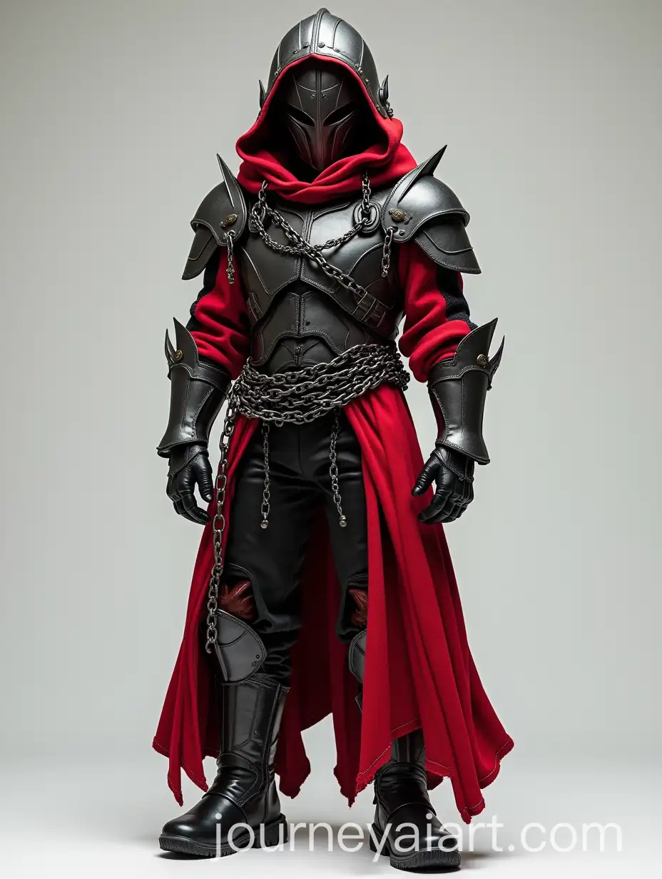 Modern-Urban-ArmorInspired-Outfit-for-Boys-with-Red-and-Black-Hoodie-and-Chain-Mail-Accessories