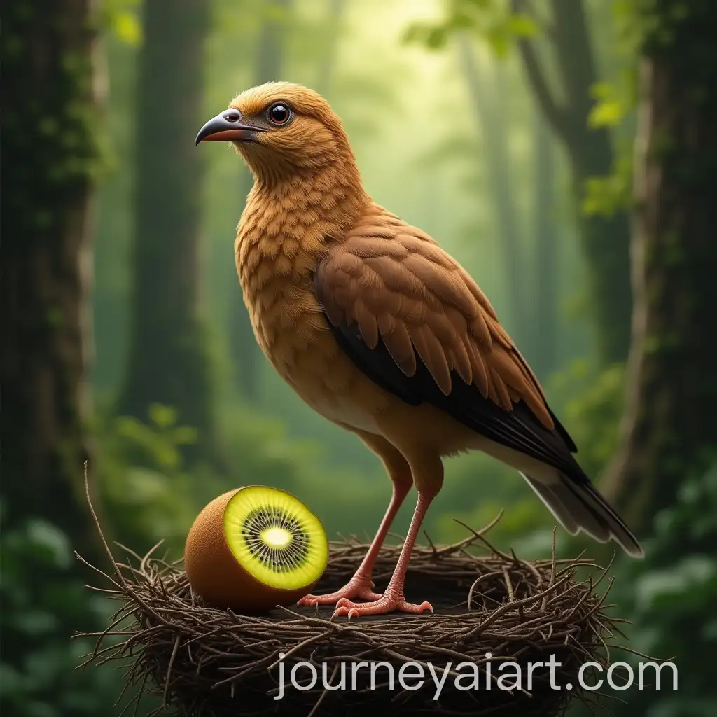 Italian-Brainrot-Bird-and-Kiwi-Fruit-in-Forest-Nest