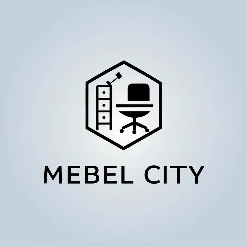 LOGO-Design-For-Mebel-City-Minimalistic-Vector-Logo-with-Office-Furniture-Theme