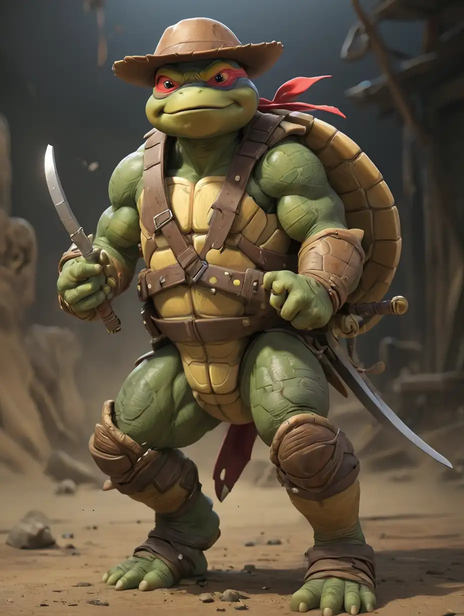 Ninja-Turtle-Cowboy-Action-Figure-Illustration