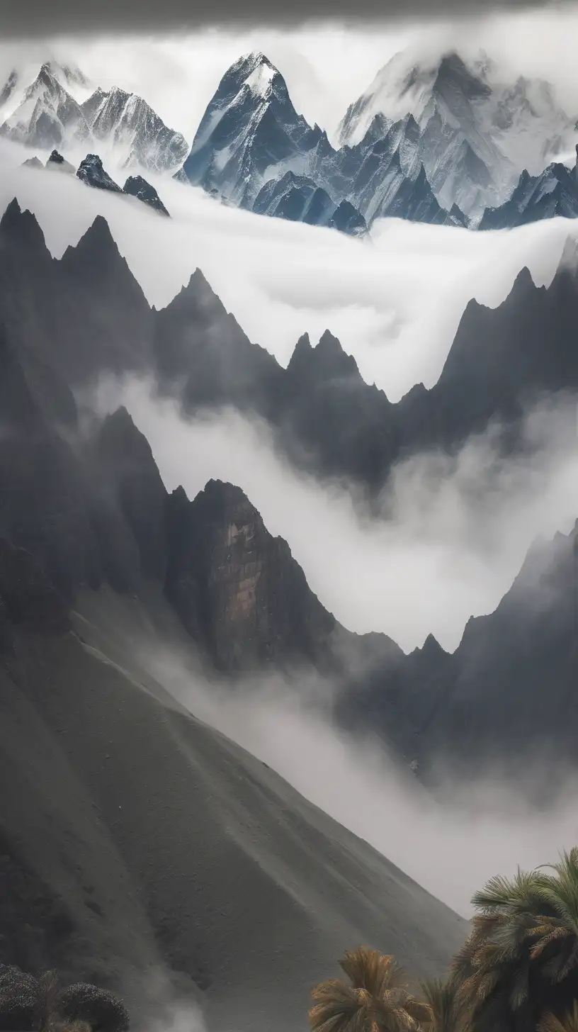 Mystical Andean Mountains with Ancient Inca Ruins