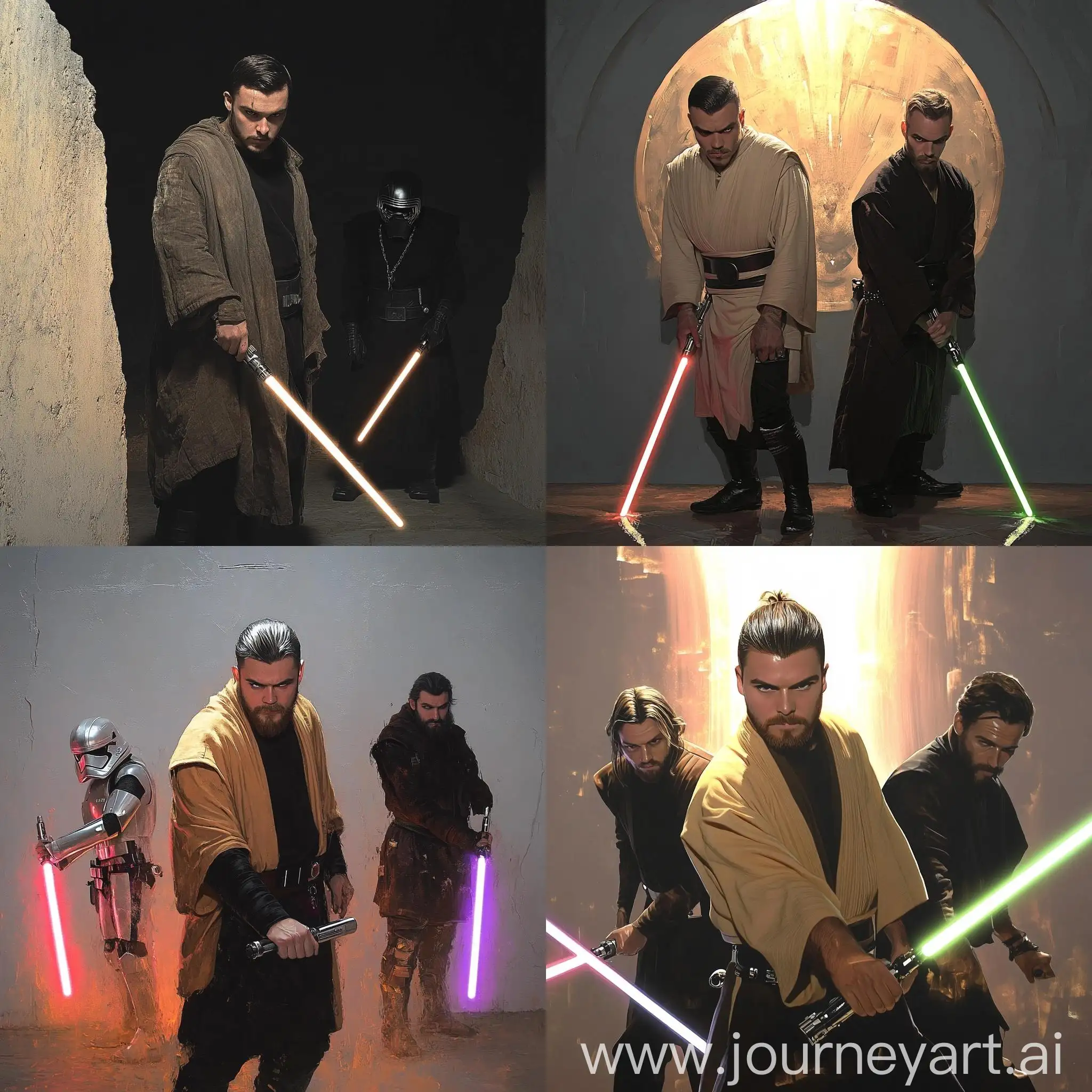 Jedi-Guarding-Peace-and-Order-with-Lightsabers