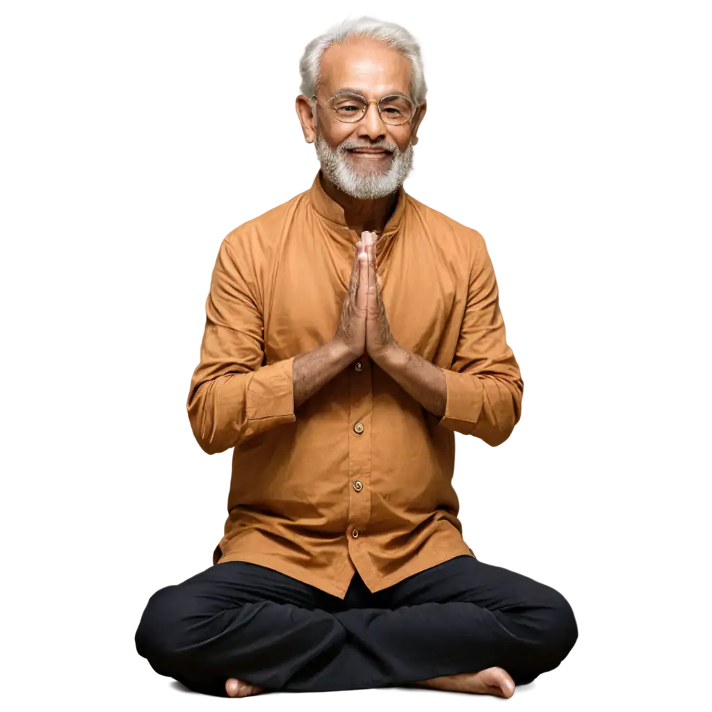 Wise-Indian-Man-Rishi-Chanting-Mantra-PNG-Serene-Yogasana-in-Saffron-Robes