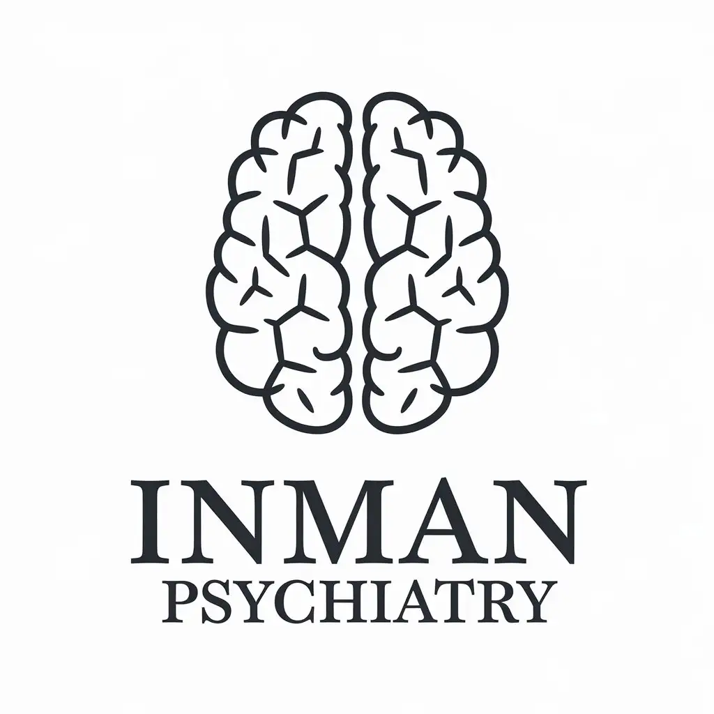 LOGO Design for Inman Psychiatry Brain Symbol with Medical Precision