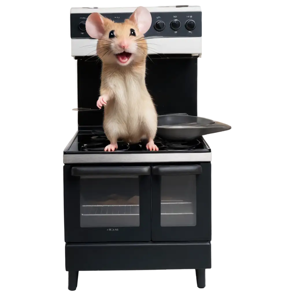 Mouse-on-Stove-and-Laughing-PNG-Image-Perfect-for-Fun-Whimsical-Illustrations