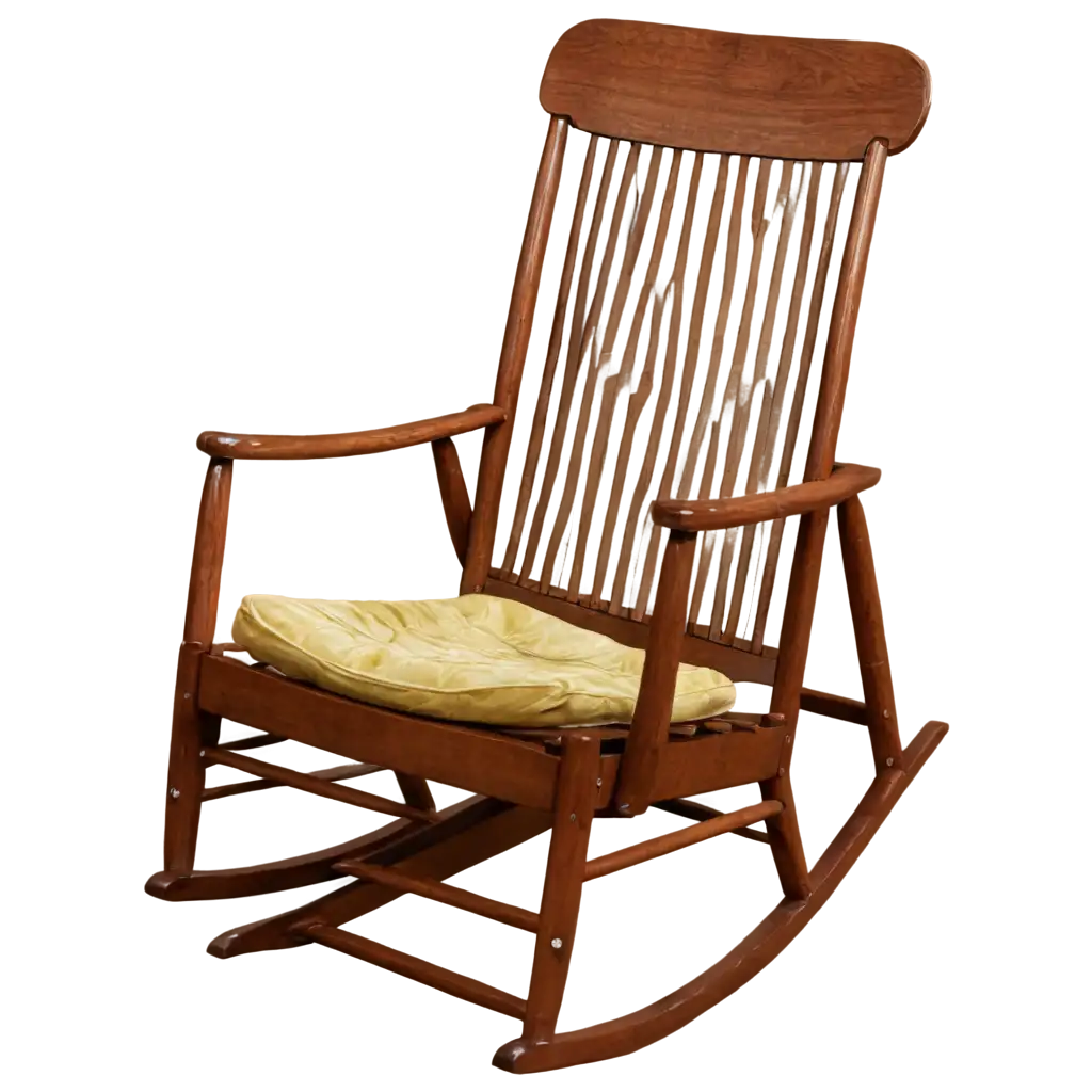 Rocking-Chair-PNG-Image-Comfort-and-Nostalgia-in-Flat-Illustration-Style