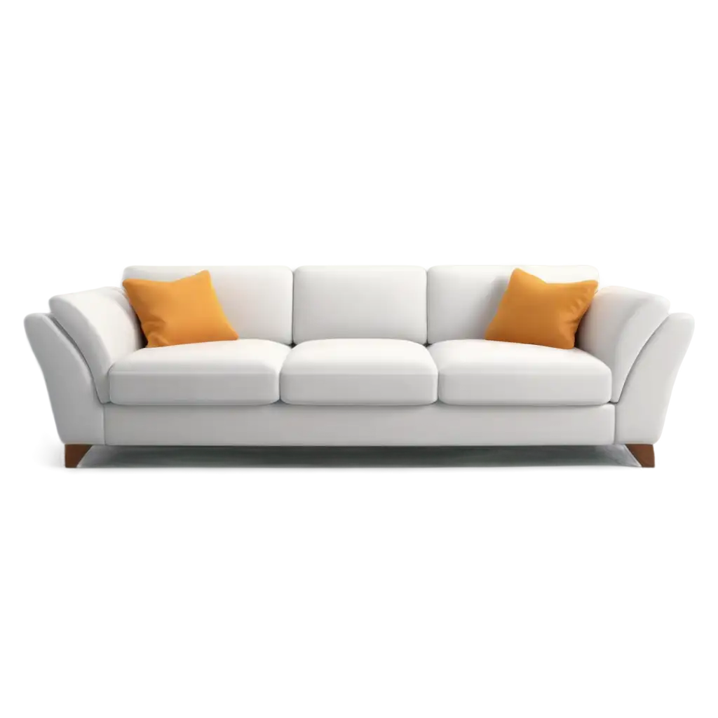 a 3d living room with white sofa