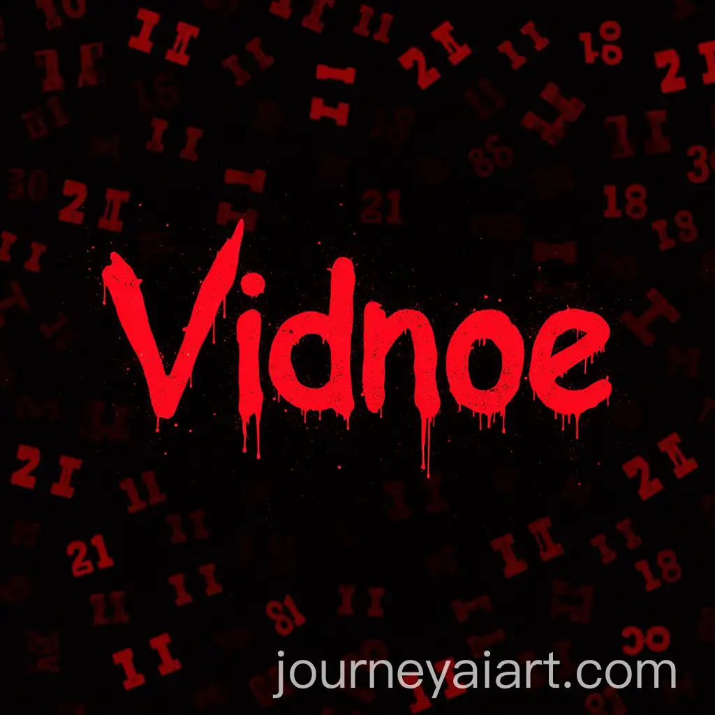 Diabolical-Red-VidnoeAI-Image-Expansion-Word-with-Black-Background-and-Scattered-Red-Numbers
