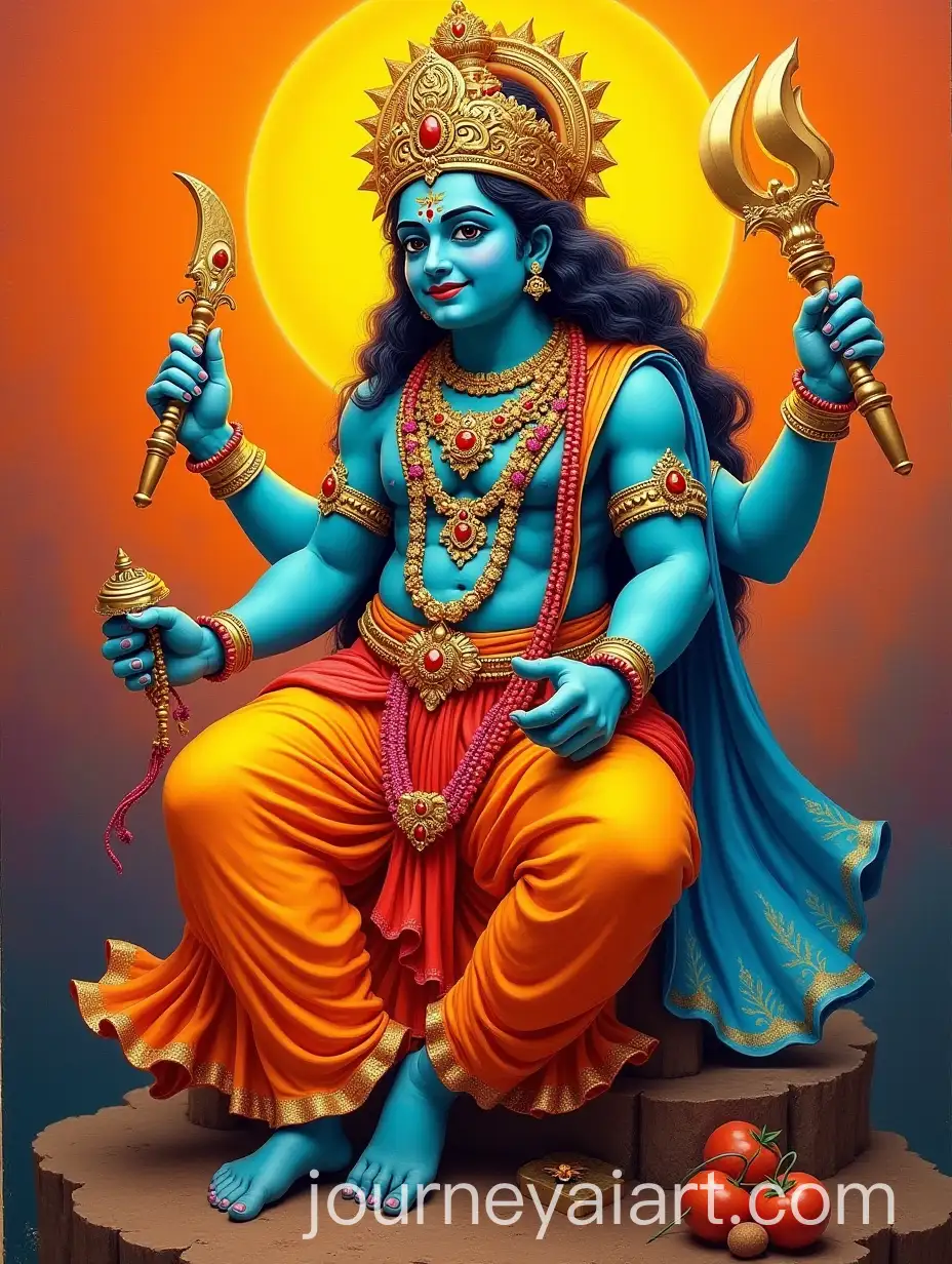 Divine-Presence-of-Lord-Shiva-in-Vibrant-Traditional-Indian-Miniature-Style