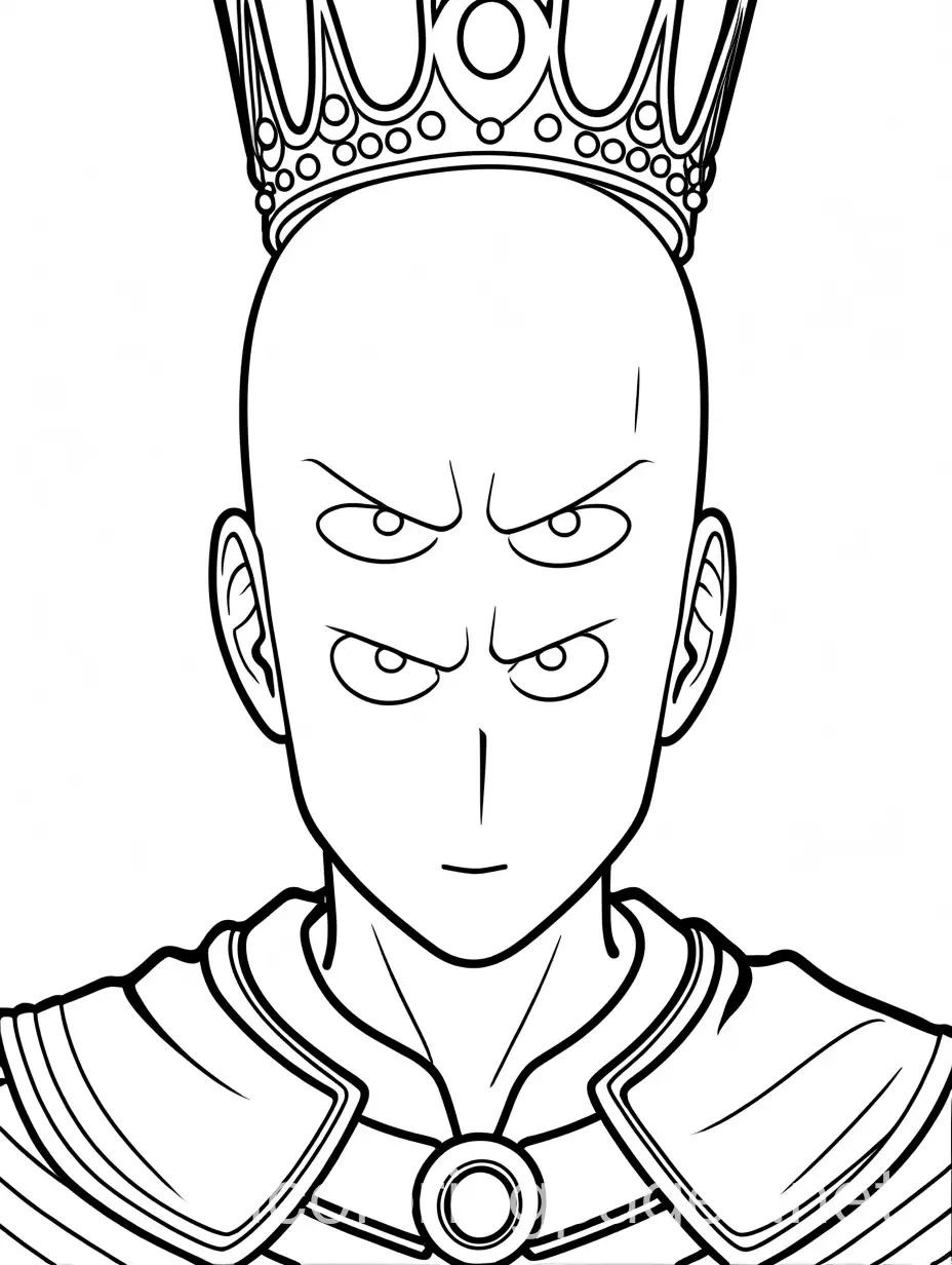 Saitama-as-a-Princess-Fun-Coloring-Page-for-Kids