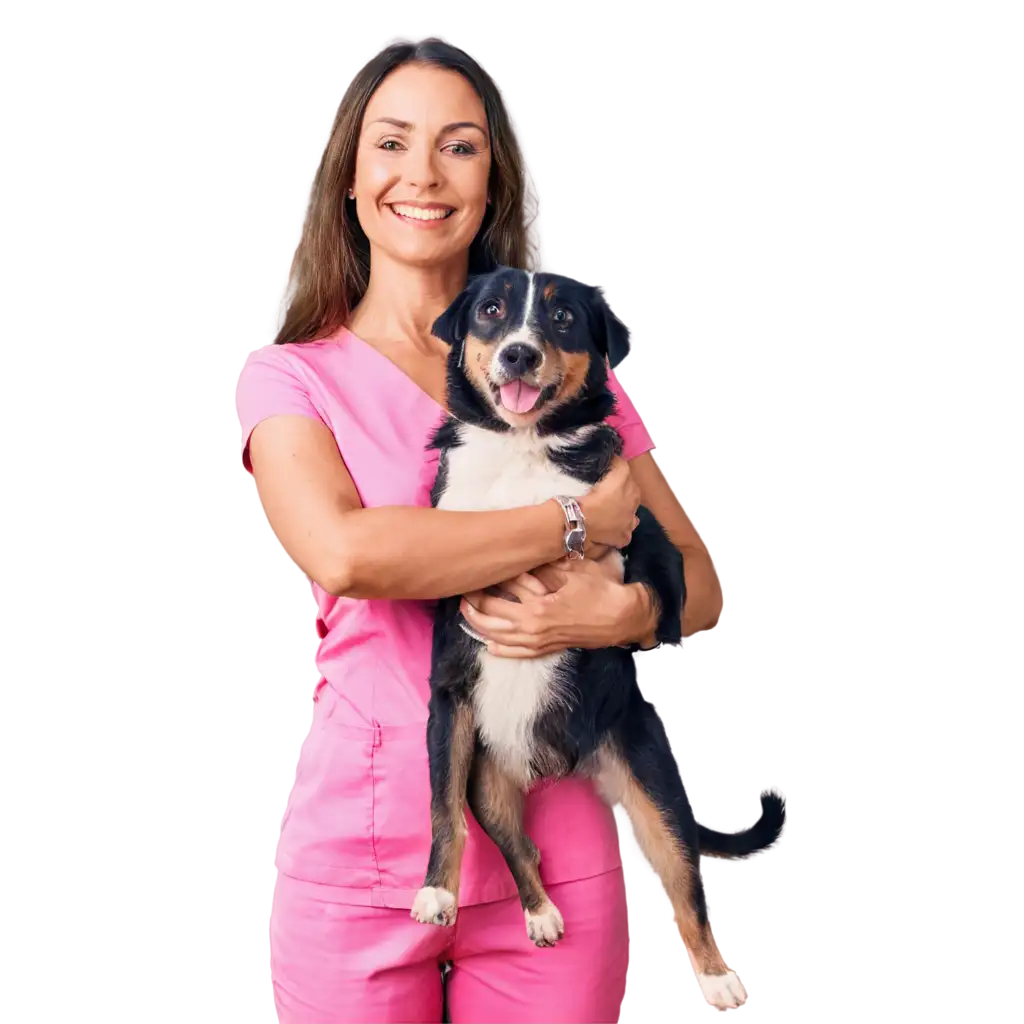 PNG-Image-of-Veterinarian-with-Happiest-Dog-and-Cat-Capturing-Joy-in-Veterinary-Care