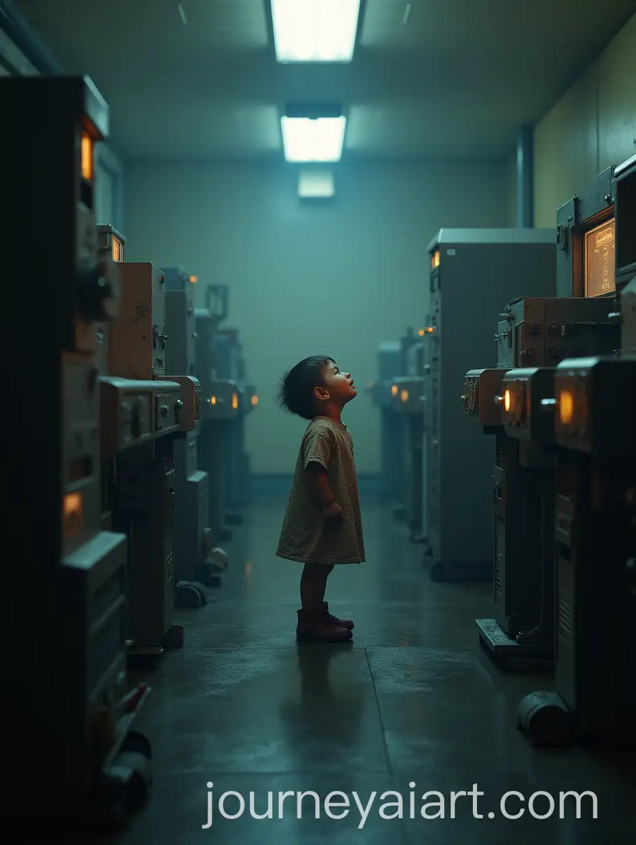Lonely-Child-Surrounded-by-Machines-in-an-Isolated-Place