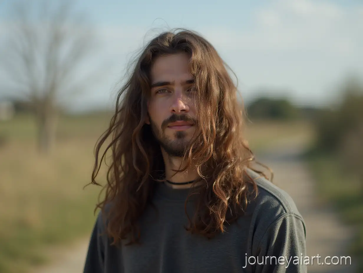 Portrait-of-a-LongHaired-Man-with-Detailed-Facial-Features-and-Stylish-Attire