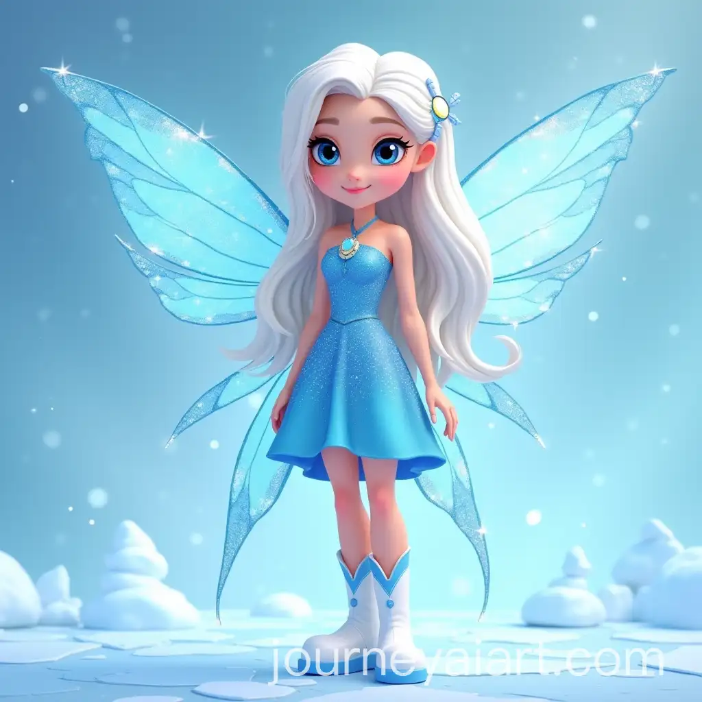Girl-with-White-Hair-and-Sparkling-Fairy-Wings-in-an-Icy-Landscape