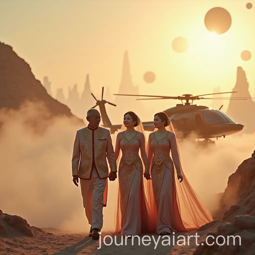 Surreal-Sundanese-WeddingAI-Image-Prompt-Expansion-on-an-Alien-Desert-Planet-at-Sunset