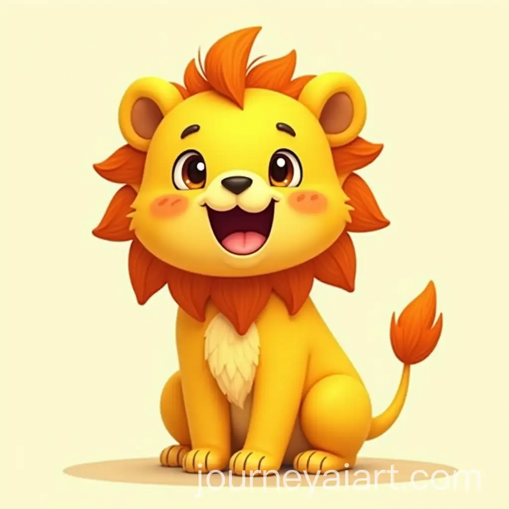 Joyful-Cartoon-Yellow-Animal-with-Intricate-Details