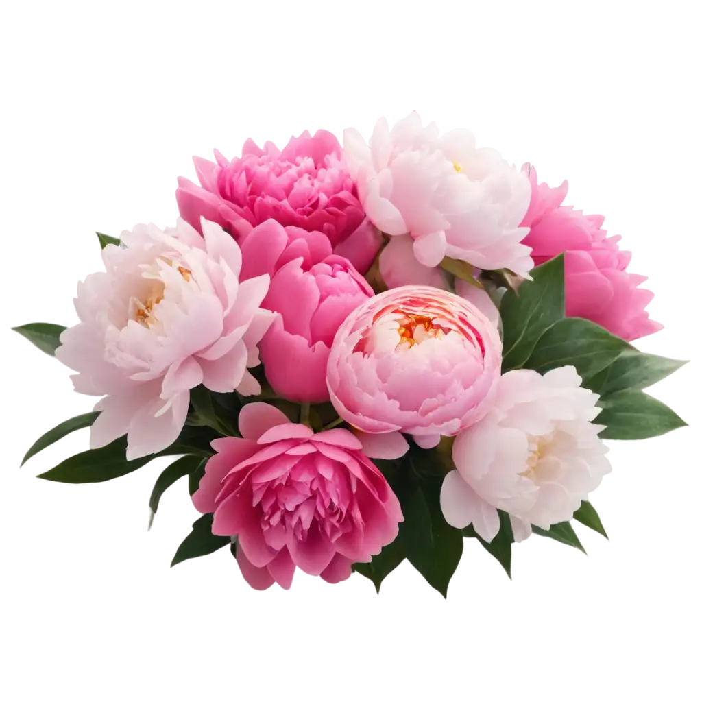 Exquisite-Bouquet-of-Peonies-and-Roses-PNG-Image-Realistic-Photo-Quality