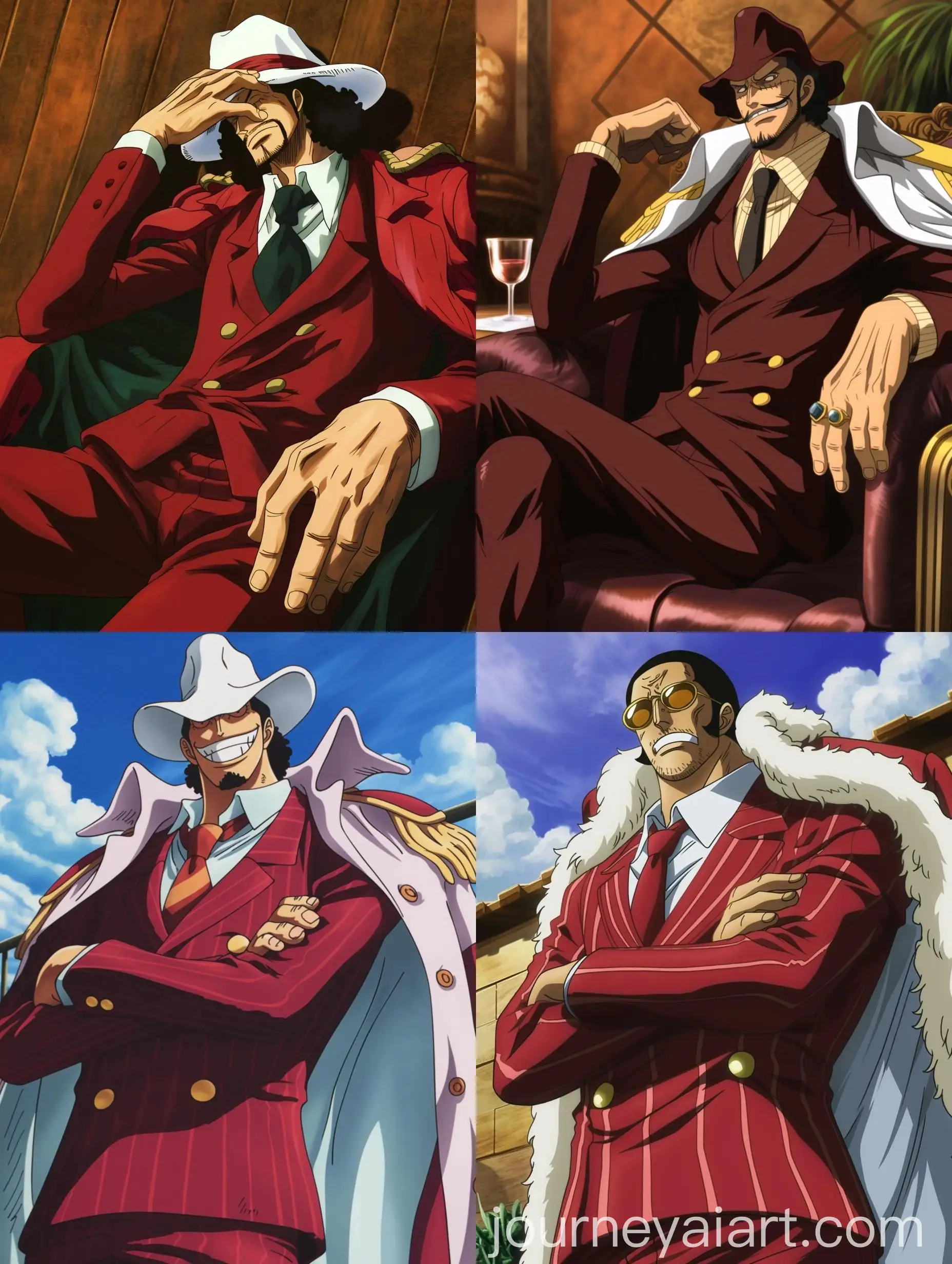 Anime-Character-in-Red-Suit-Vintage-Style-Portrait