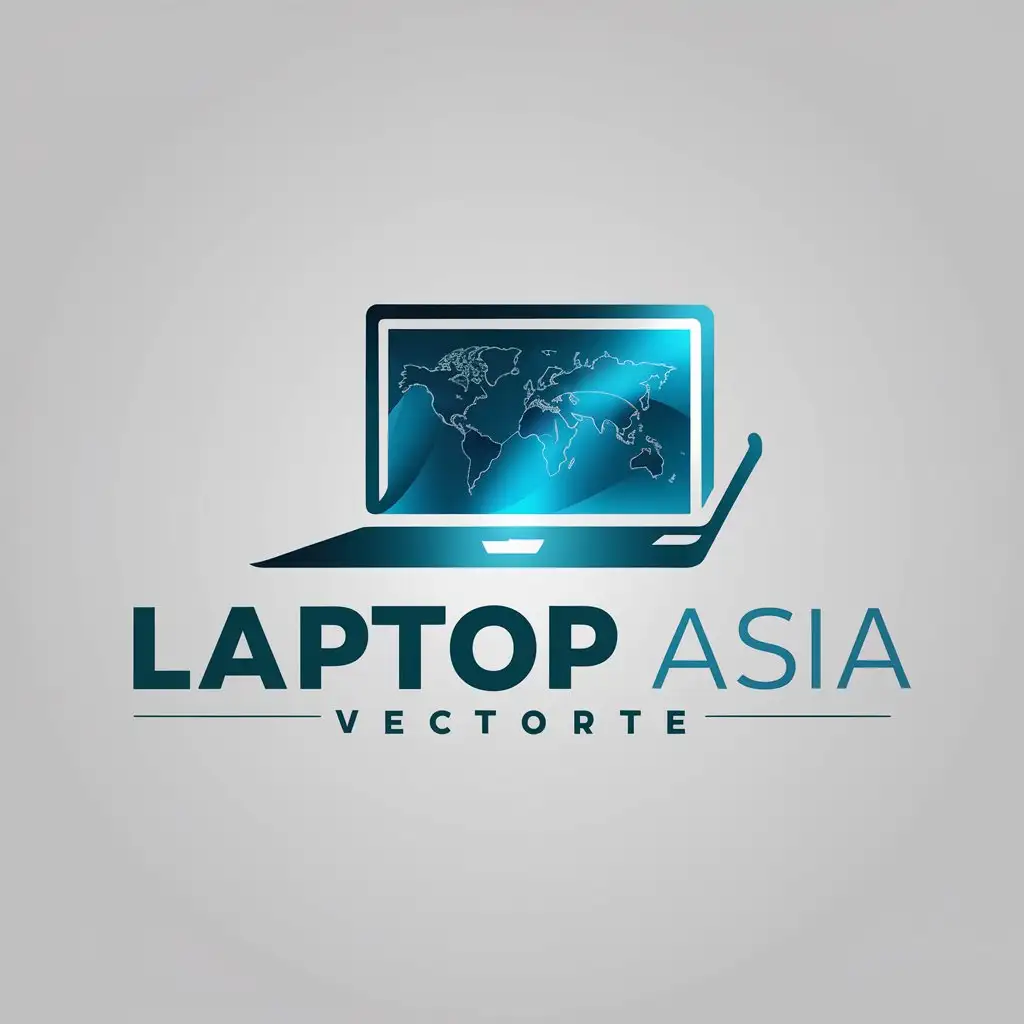 LOGO Design for Laptop Asia Modern Laptop Symbol with Technology Industry Theme