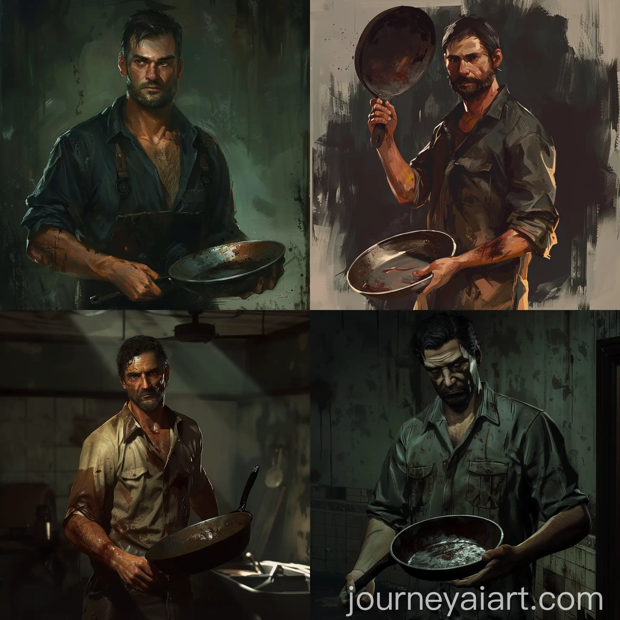Nick-from-Left-4-Dead-2-Holding-a-Frying-Pan