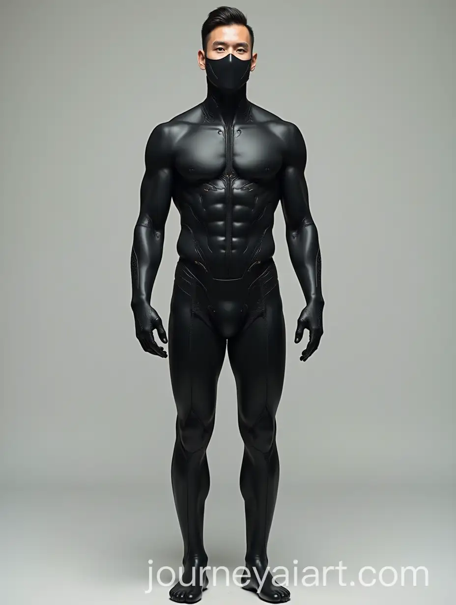 Futuristic-Cybernetic-Man-with-Seamless-Black-Matte-Design