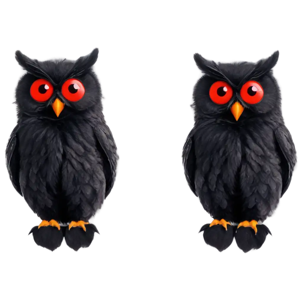 SEOOptimized-PNG-Image-Black-Owl-with-Red-Eyes-on-Space-Analytics-Dashboard-Background