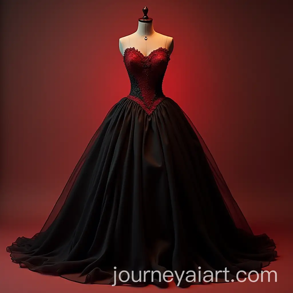 HeartShaped-Black-and-Red-Dress-Design