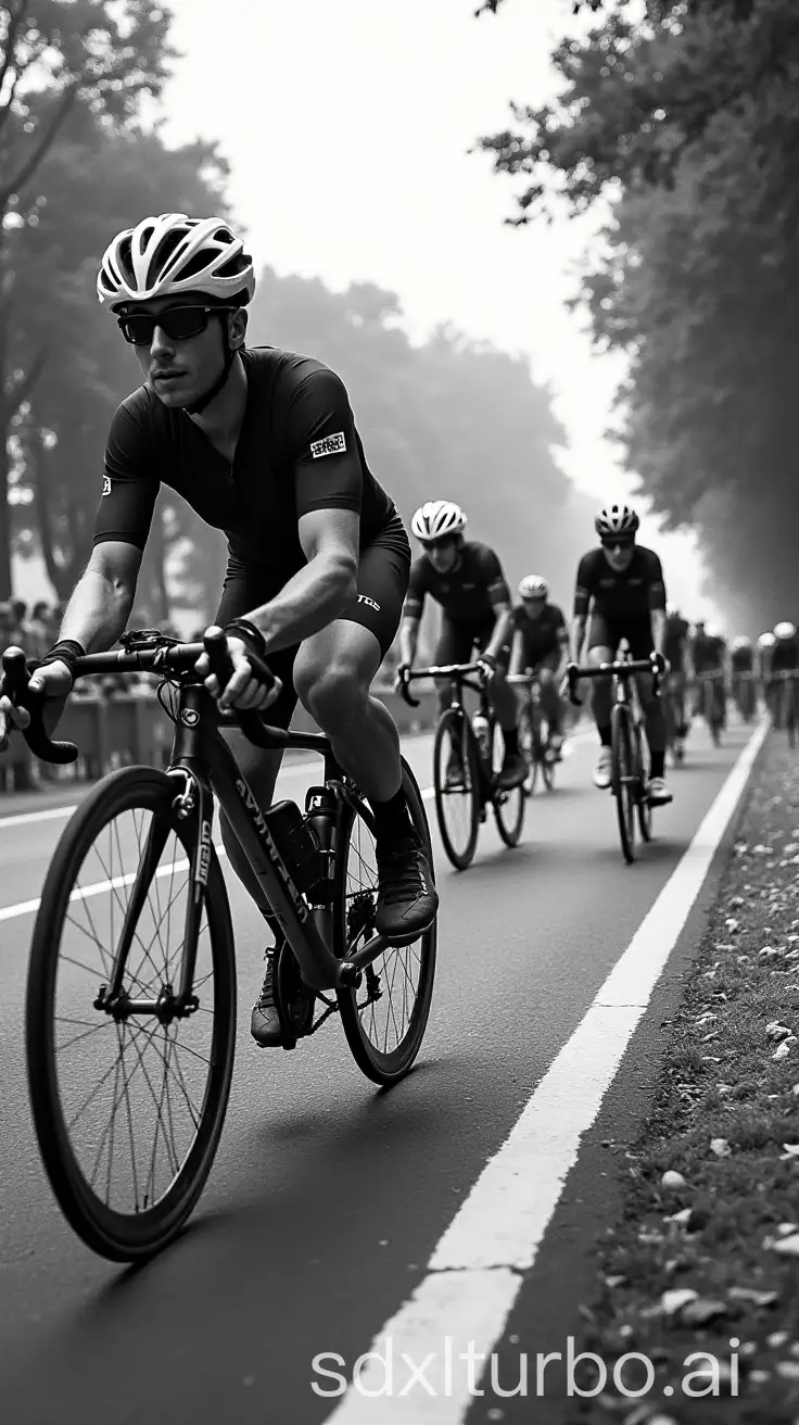 a banner of size 971px × 120px. cycling race in background, with text text 'Cyclingarchive.club'. in black and white