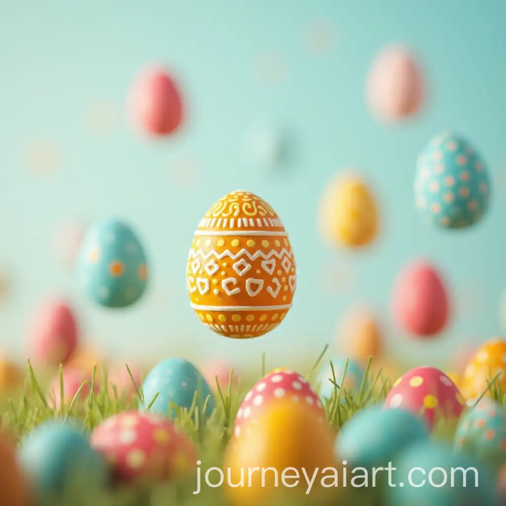 Colorful-Creative-Easter-Eggs-in-MidAir-with-Clear-Background