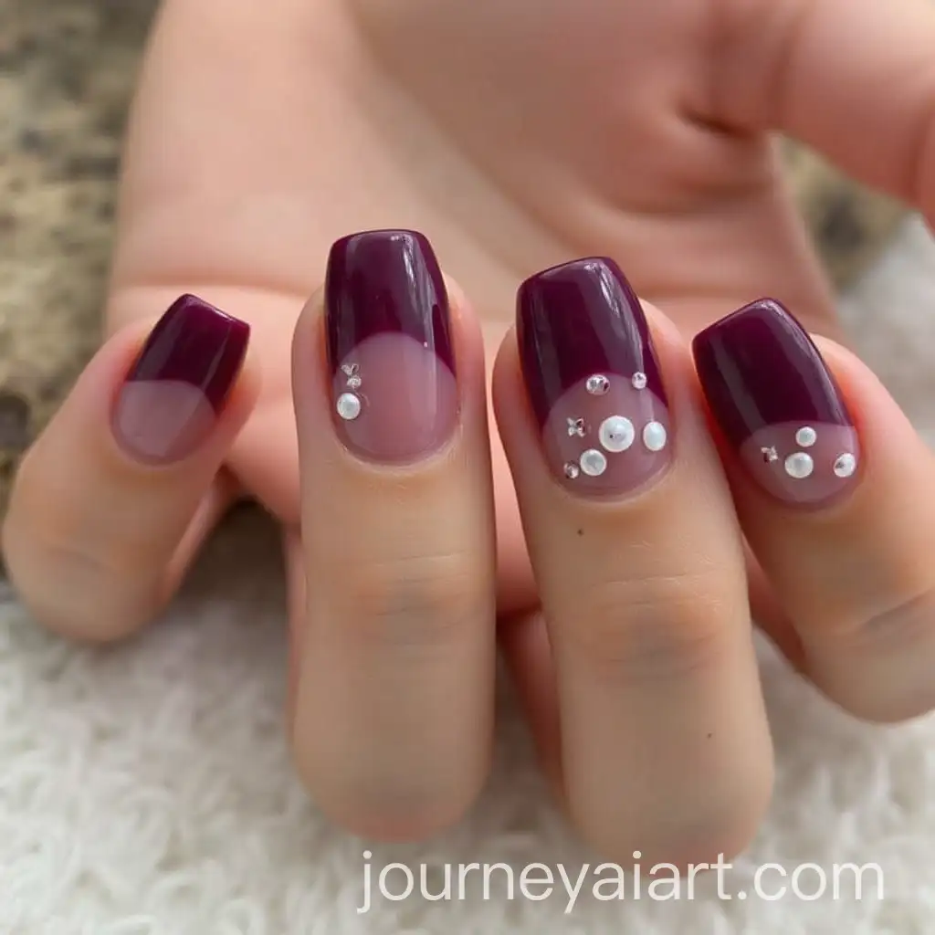 PurpleBurgundy-Short-Length-Nail-Design