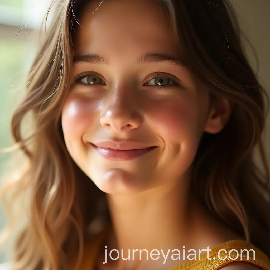 American-Girl-with-Radiant-Skin-and-Youthful-Expression