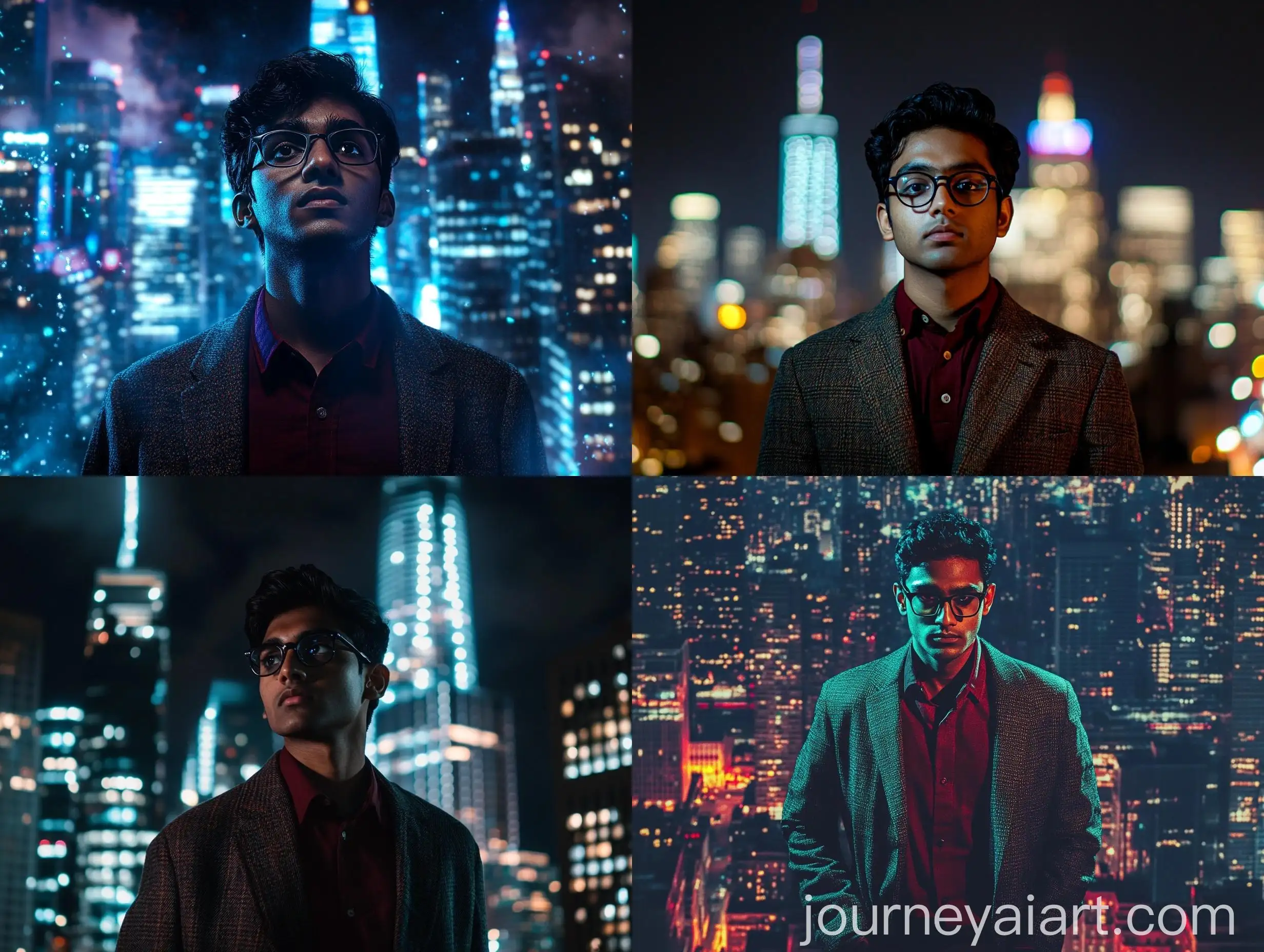 Young-Indian-Man-in-Formal-Attire-Against-Night-Manhattan-Skyline