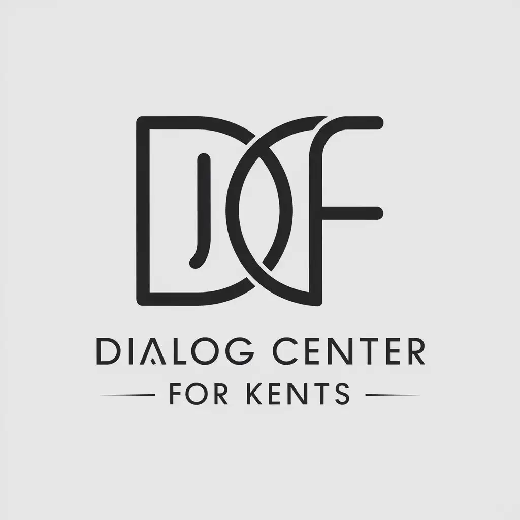 LOGO Design For Dialog Center for Kents Vector Design with D C f K Symbol