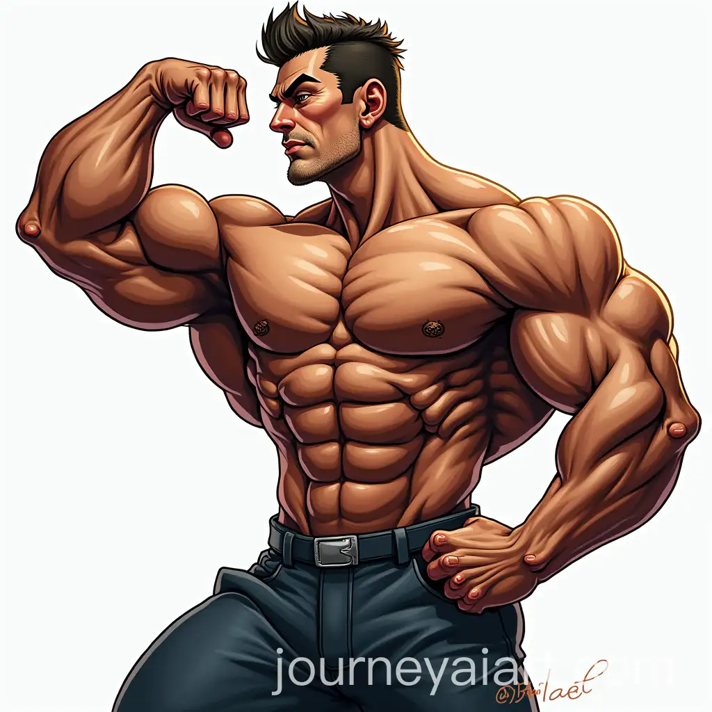 Strong-Bodybuilder-Posing-in-a-Fitness-Studio