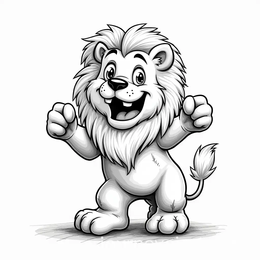 Galatasaray-Victory-with-Animated-Lion-in-Black-and-White