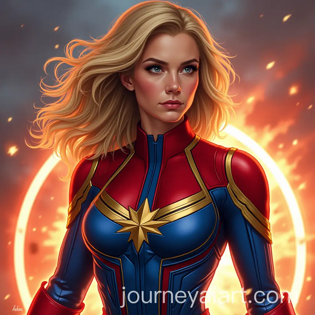 Captain-Marvel-in-Action-Empowering-Cosmic-Heroine