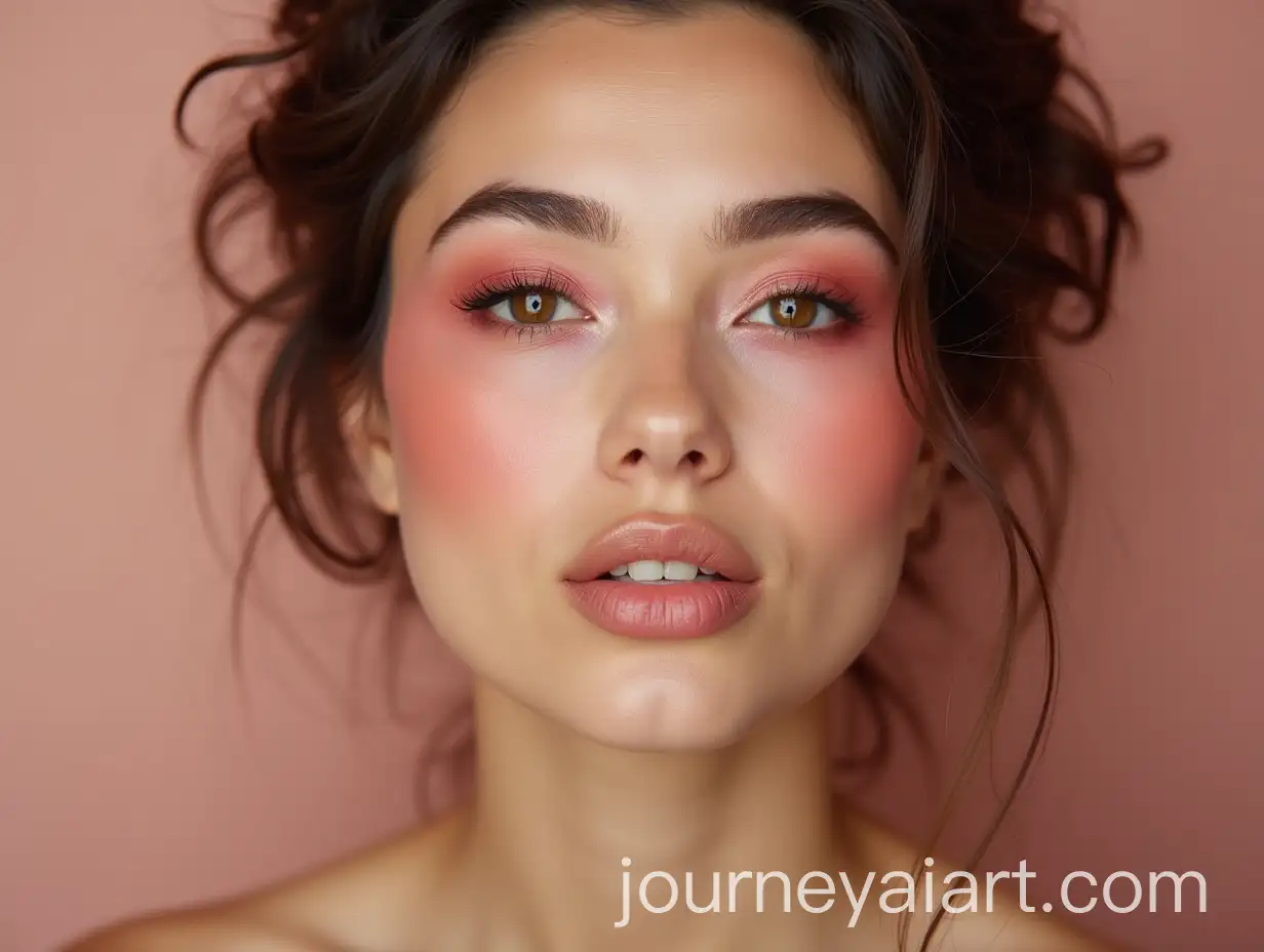 Woman-with-Intensified-Blush-Makeup-in-Vibrant-Portrait