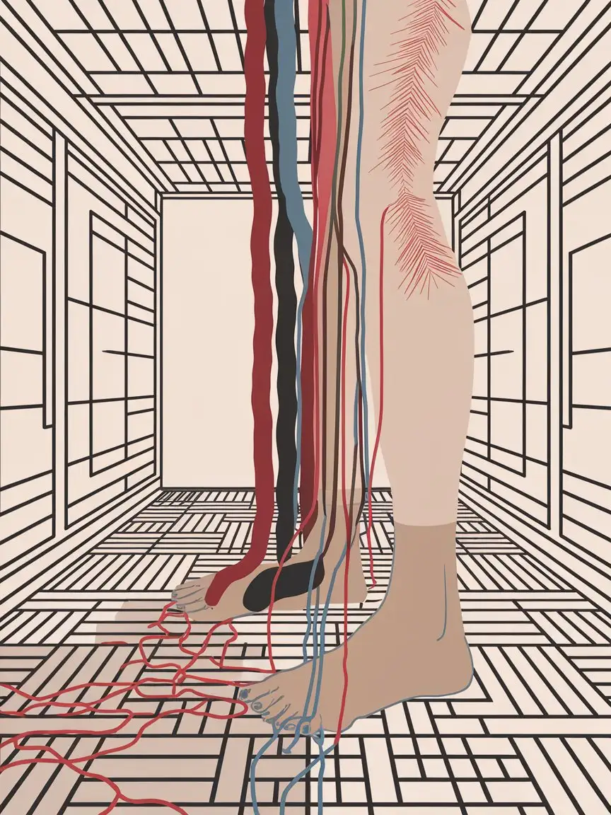 Abstract-Conceptual-Art-of-Leg-Hair-in-the-Style-of-Mondrian-and-Kusama