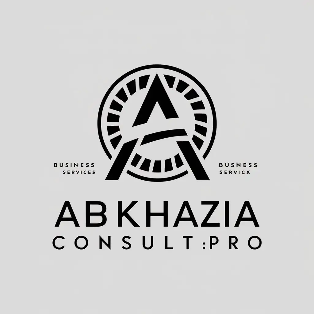 a vector logo design,with the text "AbkhazConsultPro", main symbol:Abkhazia. lawyer. business services,complex,clear background