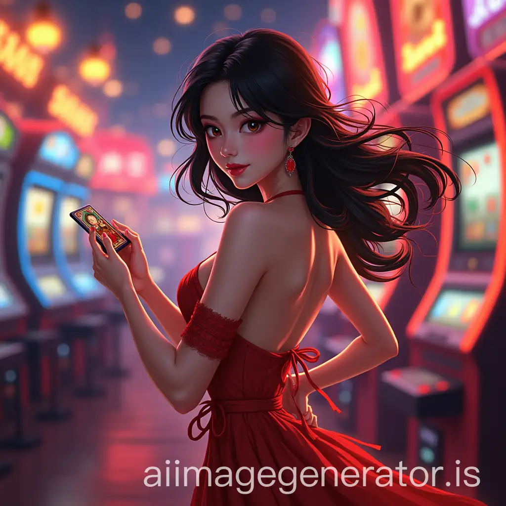 EnergetAI-Art-Prompt-Expansionic-Indonesian-Woman-Playing-Online-Slot-Game-with-Motion-Capture
