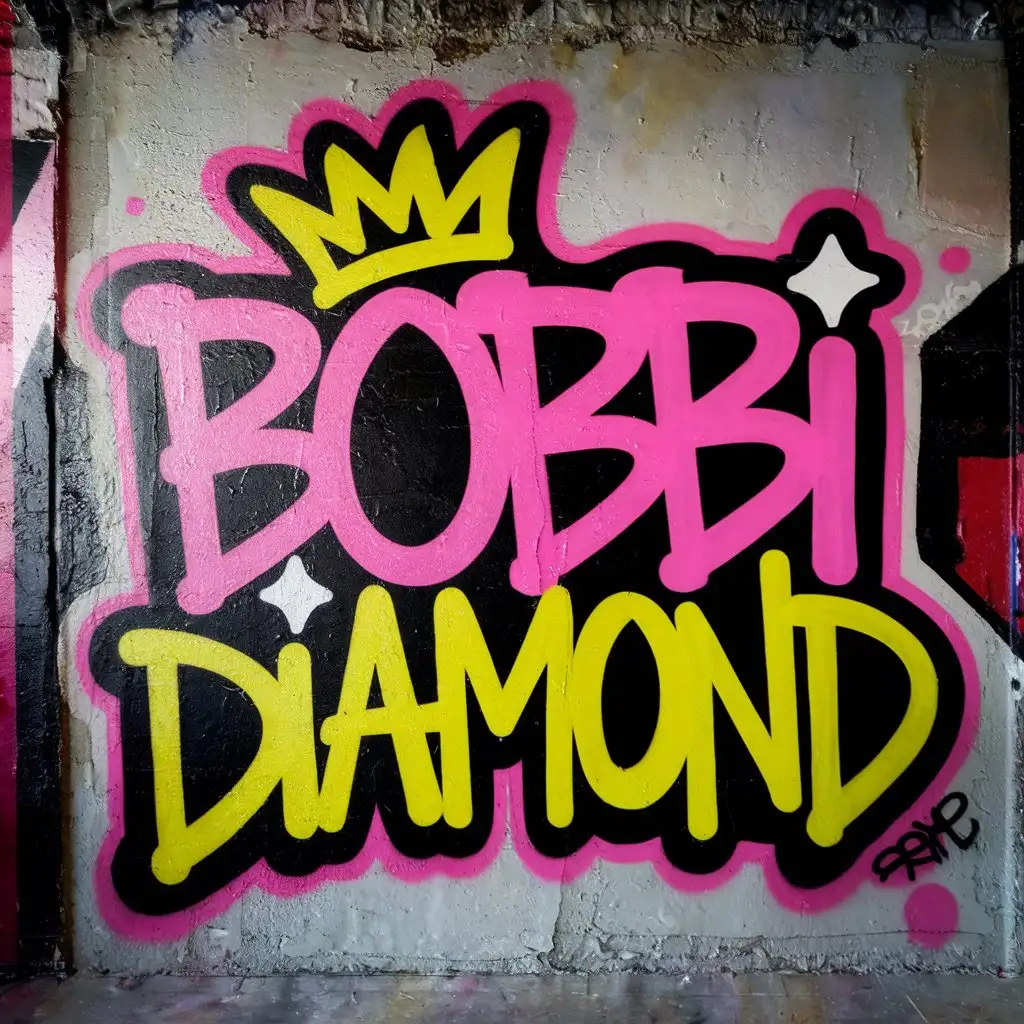 Bobbi-Diamond-Logo-with-Graffiti-and-Streetstyle-Design