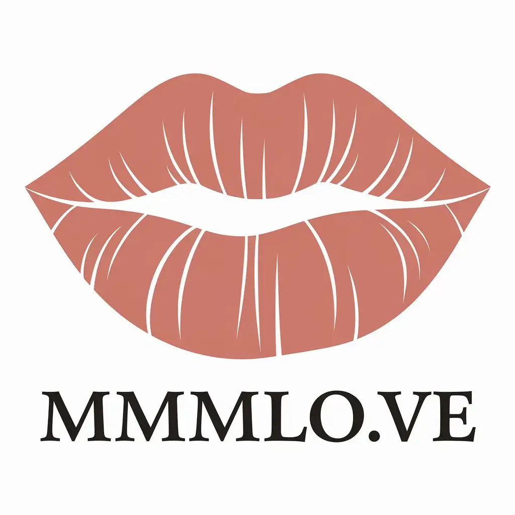 a vector logo design,with the text "mmmlo.ve", main symbol:Women's lips,Moderate,be used in Beauty Spa industry,clear background