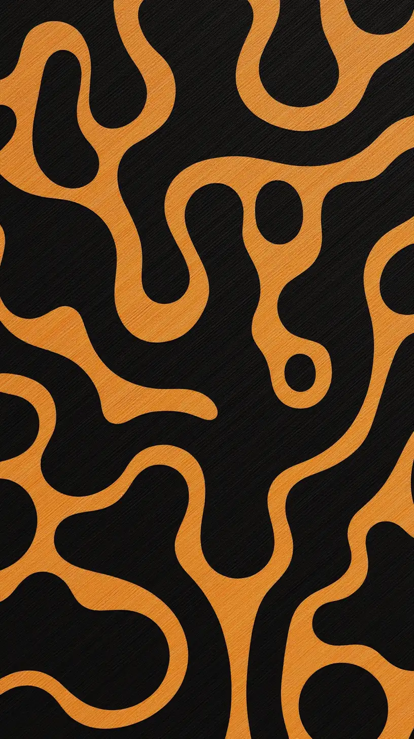 Modern Black Art Pattern in Earth Tones