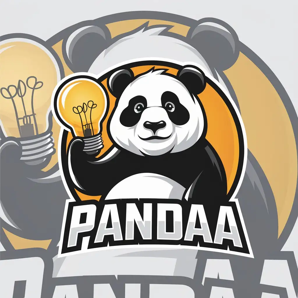 a vector logo design,with the text "Pandaa", main symbol:panda,Moderate,be used in Internet industry,clear background