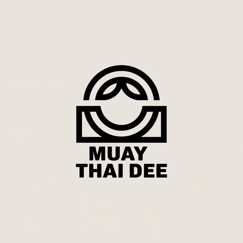 a vector logo design,with the text "MUAY THAI DEE", main symbol:CIRCULO,Minimalistic,clear background