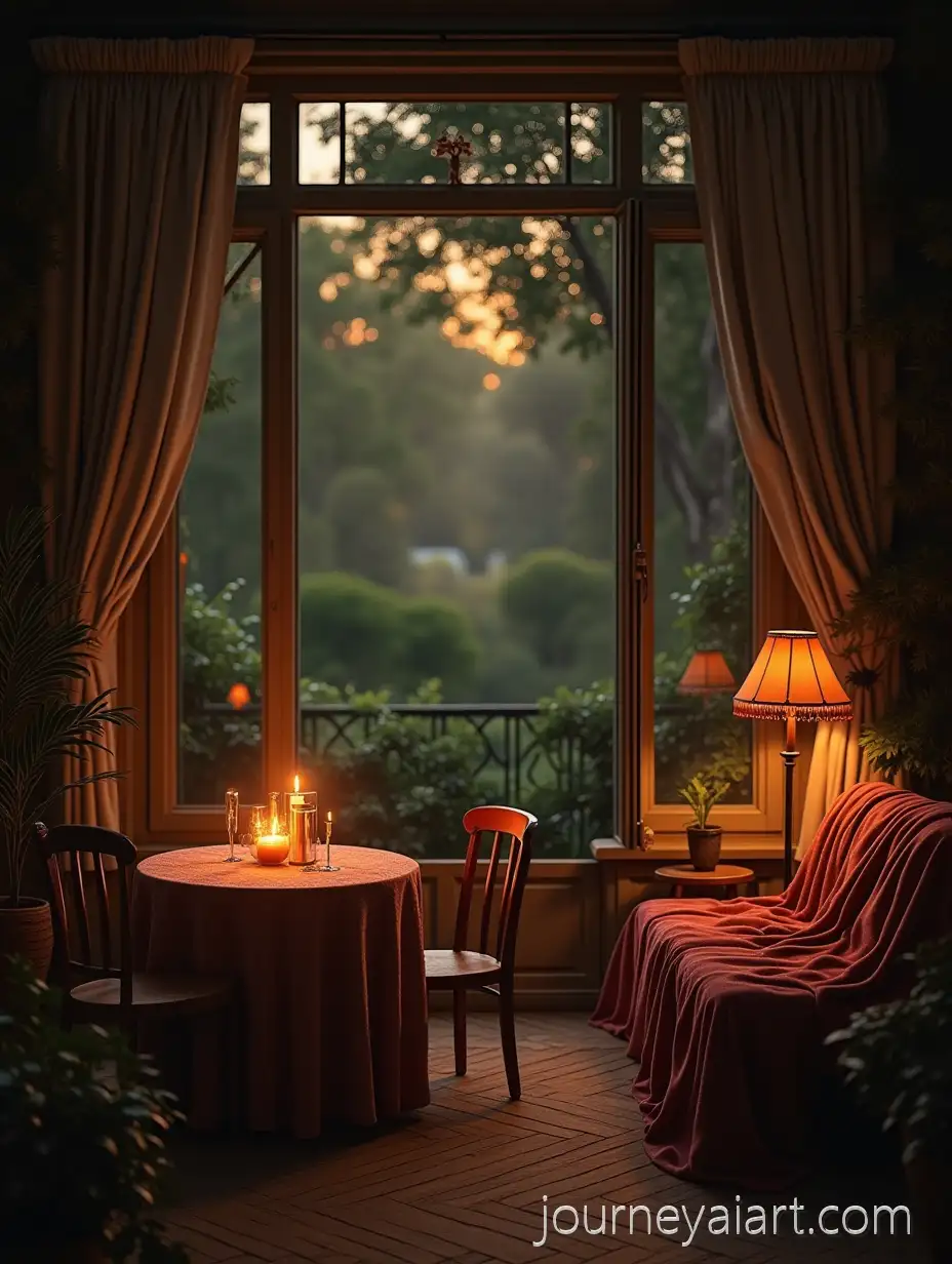 Cozy-Evening-in-Late-August-with-Warm-Lighting-andCozy-August-Evening-Relaxing-Atmosphere