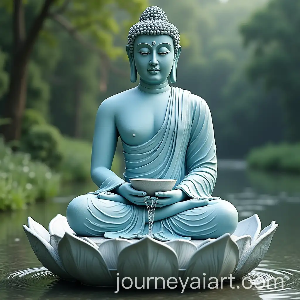 Majestic-Buddha-Statue-Fountain-with-Flowing-Water