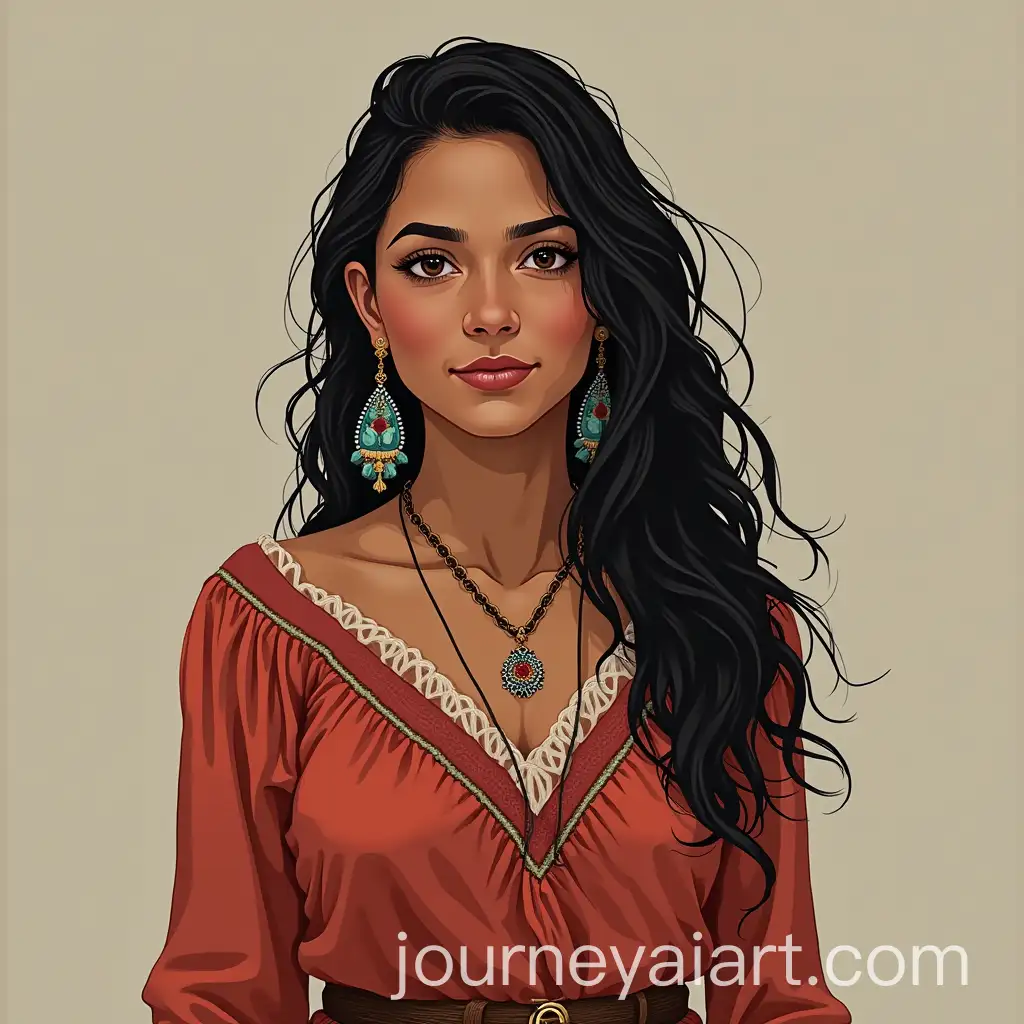 Western-Honduran-Woman-Portrait-in-Traditional-Style