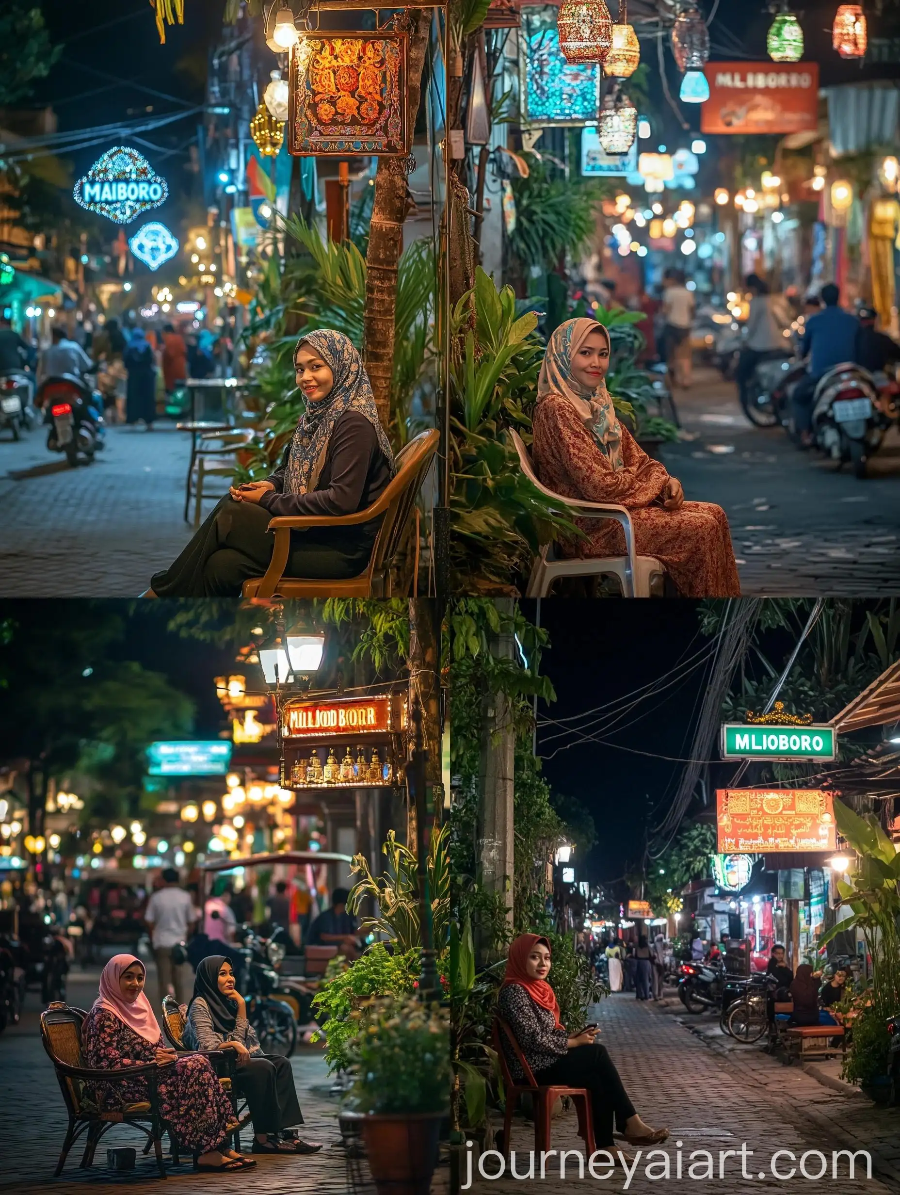 Indonesian-Hijab-Woman-Smiling-on-Malioboro-Street-at-Night